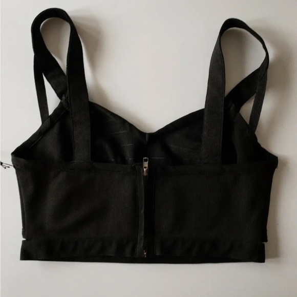 WOW Couture Black Crop Top Sizes 10 & 12 - Picture 3 of 4